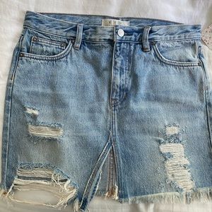 SOLD! Free people denim skirt